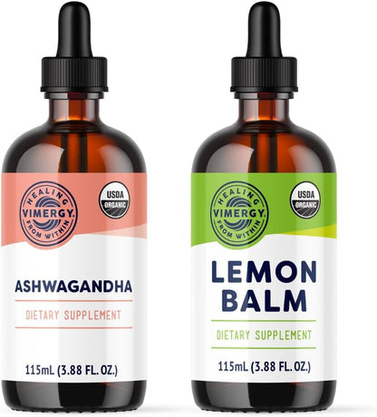 Vimergy Brain Body Rescue Kit* - Ashwagandha (115mL) + Lemon Balm (115 mL)