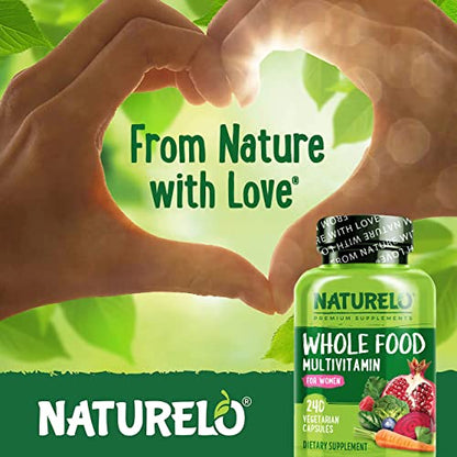 NATURELO Whole Food Multivitamin for Women - with Vitamins, Minerals, & Organic