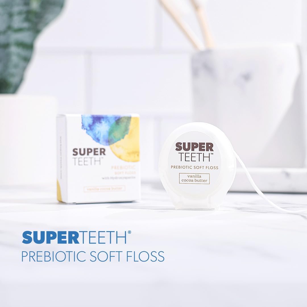 SuperTeeth Expanding Soft Dental Floss with Hydroxyapatite - Vanilla