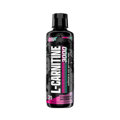 Nutrex Research L Carnitine 3000 - Clinically Dosed L-Carnitine Liquid for Energy, Metabolism & Muscle Recovery - Delicious Strawberry Watermelon - No Sugar, No Carbs, No Stimulants - 31 Servings