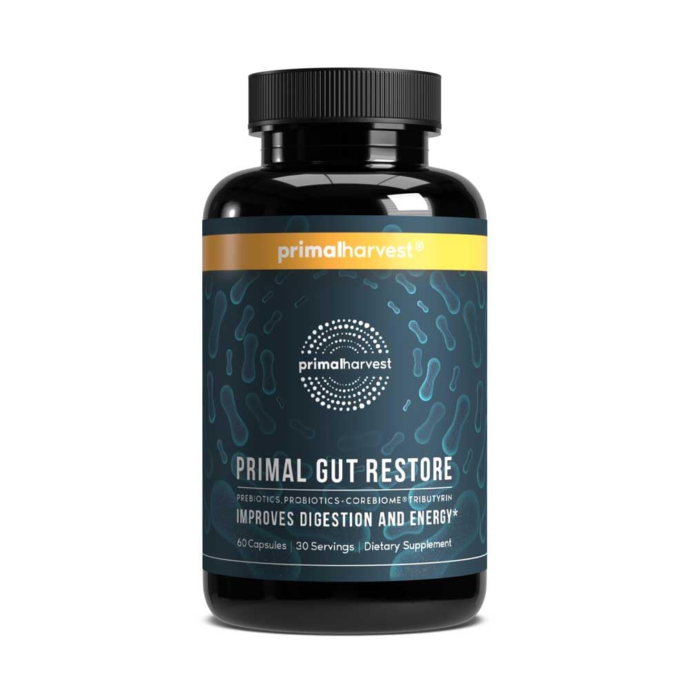 Primal Harvest Gut Restore - Daily Supplement, Gluten & Dairy Free, Vegan