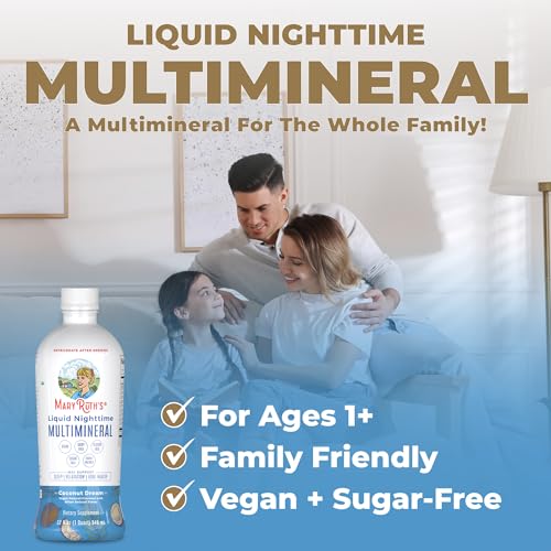 MaryRuth Organics Nighttime Liquid Multimineral Sleep Supplement, Sugar Free, Calm