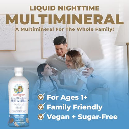 MaryRuth Organics Nighttime Liquid Multimineral Sleep Supplement, Sugar Free, Calm