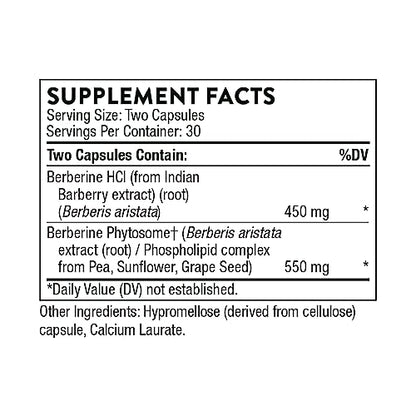 THORNE Berberine - Dual Action Formula with Phytosome Plus Botanical Extract - Support