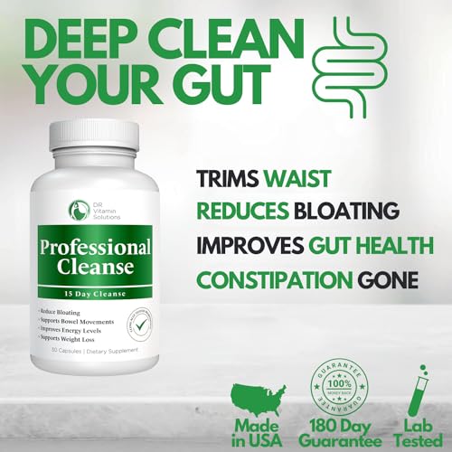 Professional Detox Cleanse for Weight Loss and Belly Fat, 15 Day Colon Cleanse, Body Detox
