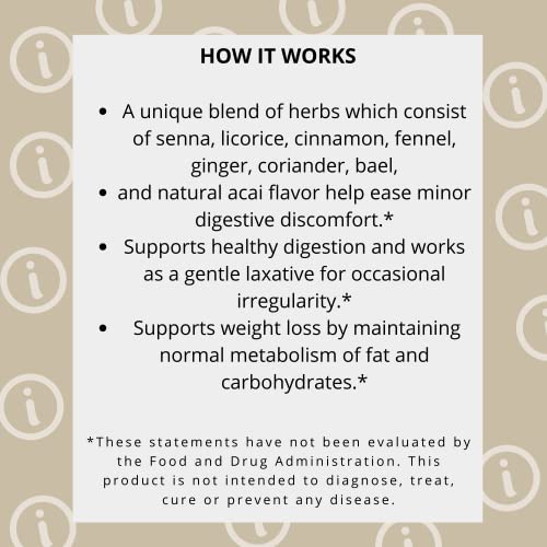 Hyleys Colon Cleanse Tea Acai Berry Flavor - 25 Tea Bags (12 Pack - 300 Tea Bags Total)