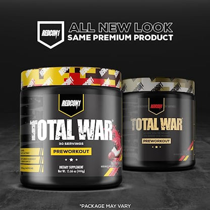 REDCON1 Total War Preworkout - Contains 320mg of Caffeine from Green Tea, Juniper