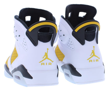 NIKE Men's Jordan 6 Yellow Ochre Size 10 White/Yellow Ochre-Black (CT8529-170)