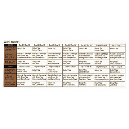Hyleys Detox Tea for Cleanse and Weight Loss - 28 Day Kit - 84 Tea Bags (9 Pack)