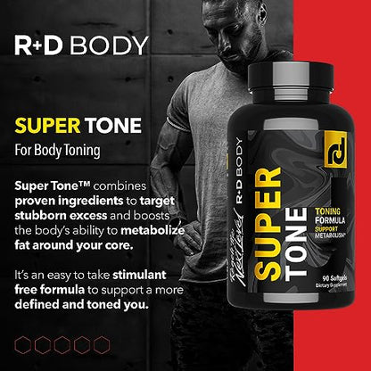 R+D Body Super Tone - Extreme CLA Supplement for Muscle Preservation, Enhanced Body