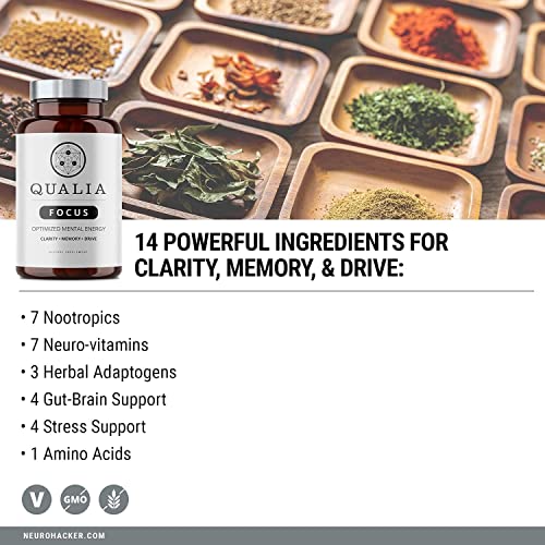Qualia Focus Brain Booster Supplement | A Powerful Nootropic Designed to Deliver
