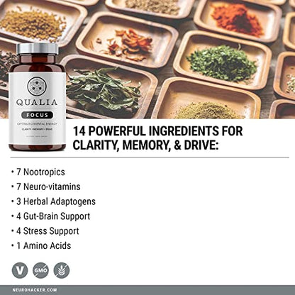 Qualia Focus Brain Booster Supplement | A Powerful Nootropic Designed to Deliver