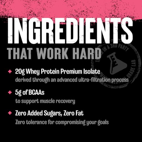 Clear Whey Isolate Protein Powder - Easy to Digest and Mix, 5g BCAA, Deliciously Juicy