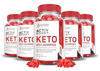 (5 Pack) Activboost Keto ACV Gummies Advanced Formula 1000MG Active Boost 