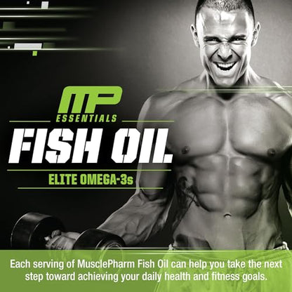MusclePharm Essentials Fish Oil, Elite Omega 3 Supplement, Supports Joints, Muscular