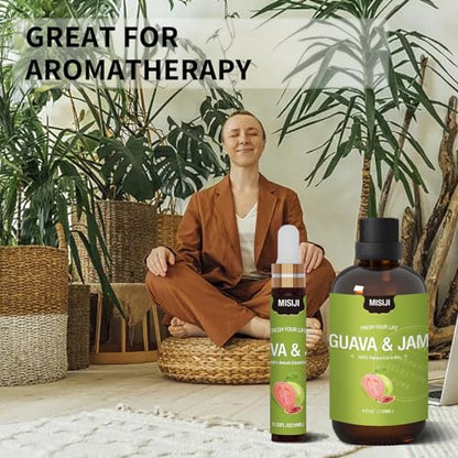 Essential Oils-MISIJI Guava & Jam Fragrance Essential Oils for Diffuser for Home 4FL.OZ Plus 0.33
