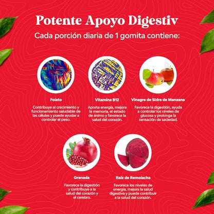 Gomitas ACV de Vinagre de Sidra de Manzana – Suplemento de Energético Natural con la