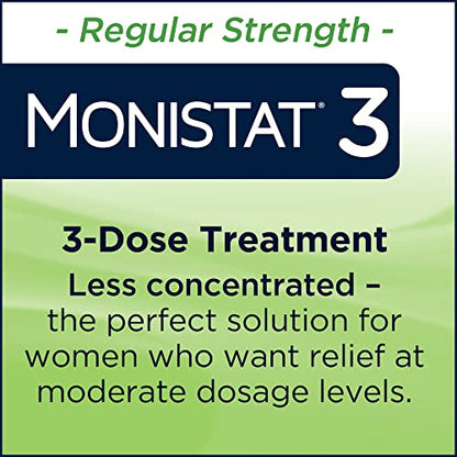 Monistat 3 Day Yeast Infection Treatment for Women, 3 Miconazole Pre-Filled Cream Applicators & External