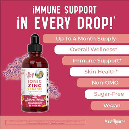 Mary Ruth's, Ionic Zinc Strawberry Lemon Organic, 4 Fl Oz