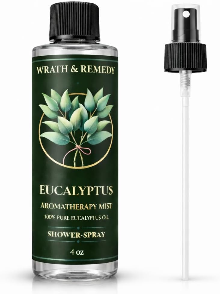 Eucalyptus Shower Spray Aromatherapy — USDA Organic (4 oz, 700+ Sprays) | 100% Pure Eucalyptus Essential Oil Spray Mist for Spa Shower, Steam, Sauna & Linen Bedsheet – Premium & Travel Size (US-Made)