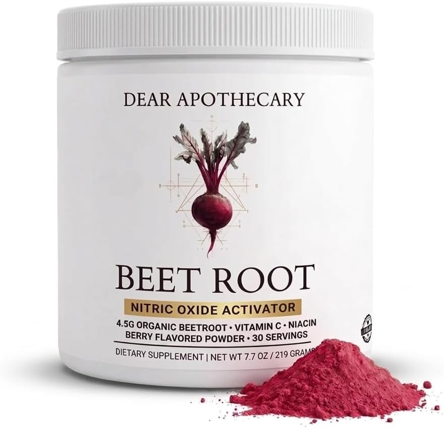 Organic Beet Root Powder 4.5g, Organic Beetroot with Vitamin C & Niacin, Berry Flavored, Non-GMO, Gluten Free, 30 Servings