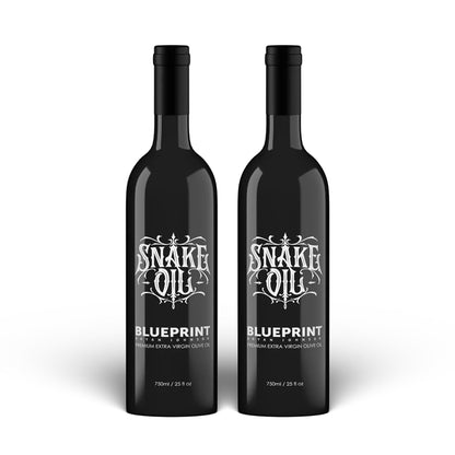 Blueprint Bryan Johnson Olive Oil – Snake Oil- High Polyphenol Extra Virgin Olive Oil (400+ mg/kg) – Cold Pressed, Early Harvest, First Cold Press EVOO – Keto, Paleo, Non-GMO – 750ml Glass Bottle