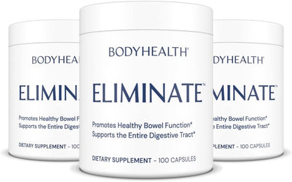 BodyHealth Intestinal Cleanse - Eliminate, Colon Cleanser Detox, Gentle Laxative Pills and Bowel Flush Constipation Relief for Adults, Body Cleanse for Colon Health and Clean Gut (100 Capsules)