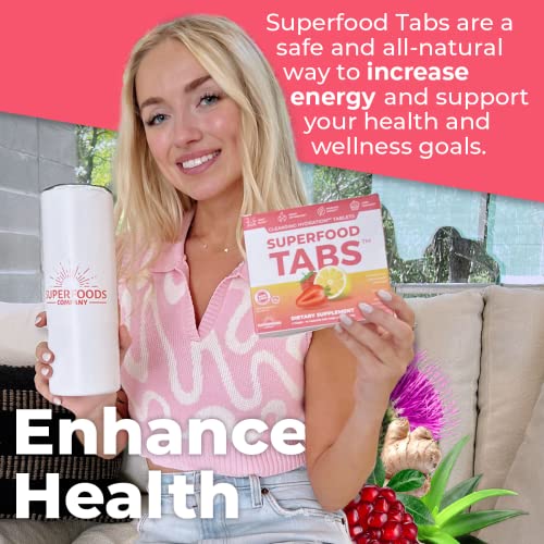 Superfood Tabs Detox Cleanse Drink - Fizzy Nutrition Supplement for Women and Men