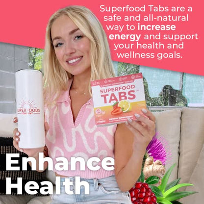 Superfood Tabs Detox Cleanse Drink - Fizzy Nutrition Supplement for Women and Men