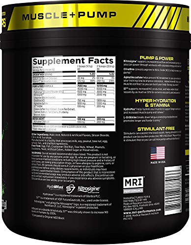 MRI NO2 Black Nitric Oxide Supplement for Pump, Muscle Growth, Vascularity & Energy