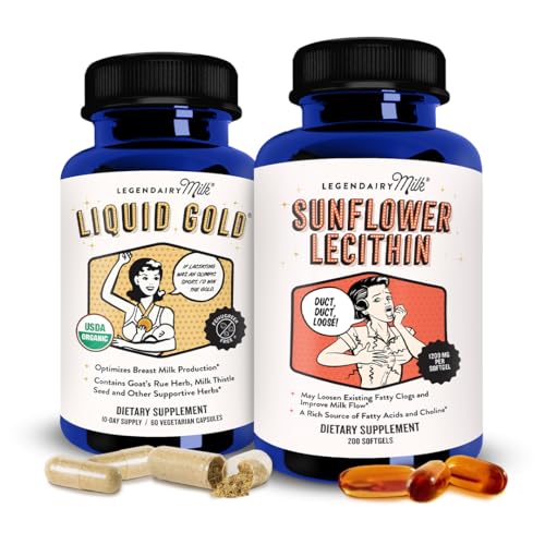 Legendairy Milk Liquid Gold + Sunflower Lecithin Lactation Supplement for Milk Supply 
