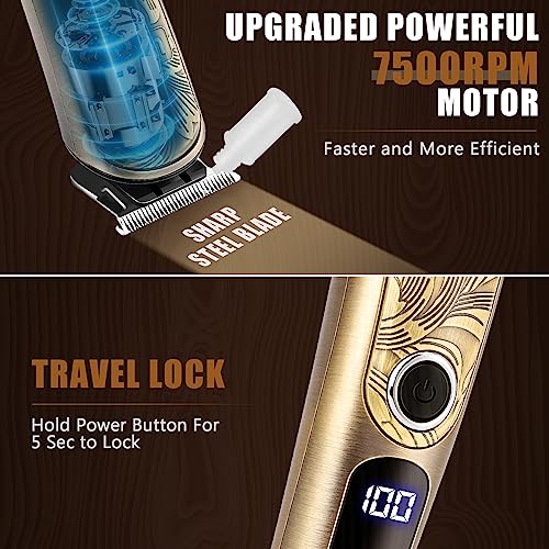 Ufree Beard Trimmer for Men with Charging Stand, IPX7 Waterproof Electric Razor Shavers