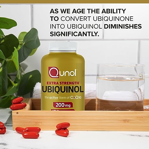 Qunol Ubiquinol CoQ10 200mg Softgels, Powerful Antioxidant for Heart and Vascular Health
