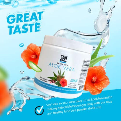 Yes You Can! Organic Aloe Vera Drink Mix - Super Greens Powder - Energy Drink Powder