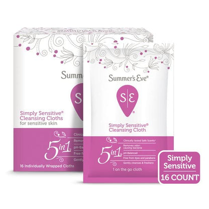 Summer's Eve Cleansing Cloth Simply Sensitive, 3 Count