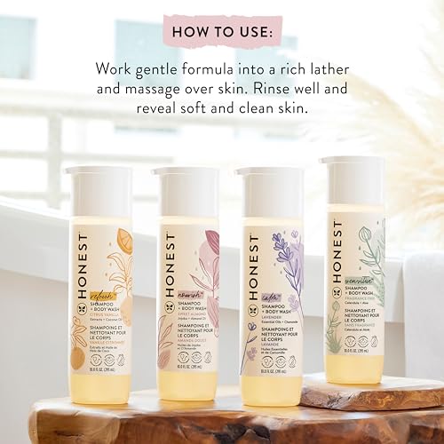The Honest Company 2-in-1 Cleansing Shampoo + Body Wash Refill Pouch | Gentle for Baby