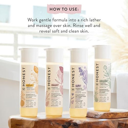 The Honest Company 2-in-1 Cleansing Shampoo + Body Wash Refill Pouch | Gentle for Baby
