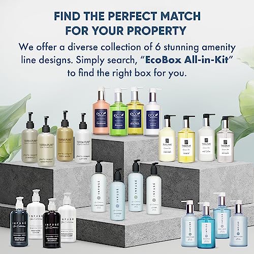 1-Shoppe Aquavera 20 Piece Ecobox All-In-Kit | White Tea and Coconut Soap | 6 Shampoo