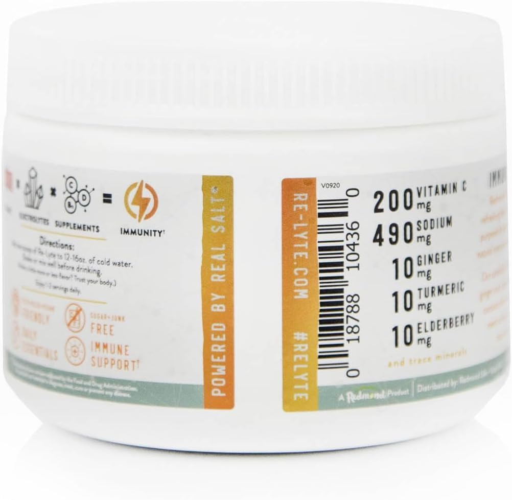 REDMOND Re-Lyte Immunity, Multivitamin Supplement Mix (Pinapple Orange)