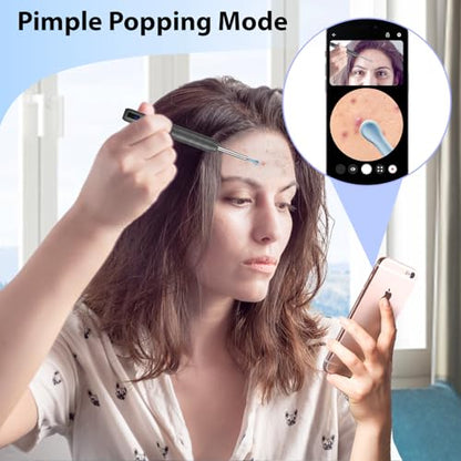 Ear Wax Removal, Ear Wax Removal Tool with 1296P HD Camera and 6 LED Lights