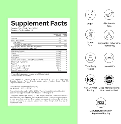 The Absorption Company Relax Bundle - Sleep & Calm Stress Supplements 7PK | Calm Drink Mix Packets, Stress Relief Liposomal Saffron Mix, Patch & Gummy Alternatives, No Melatonin, Cortisol Regulation