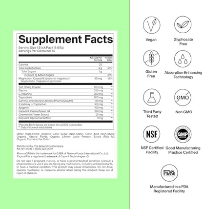 The Absorption Company Relax Bundle - Sleep & Calm Stress Supplements 7PK | Calm Drink Mix Packets, Stress Relief Liposomal Saffron Mix, Patch & Gummy Alternatives, No Melatonin, Cortisol Regulation