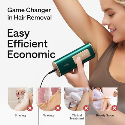 Ulike Laser Hair Removal for Women and Men, Air+ IPL Hair Removal Device with Ice
