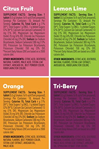 Nuun Sport Electrolyte Tablets for Proactive Hydration, Mixed Citrus Berry Flavors, 4 Pack
