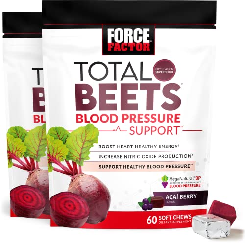 FORCE FACTOR Total Beets Blood Pressure Support Supplement, Beets Supplements 
