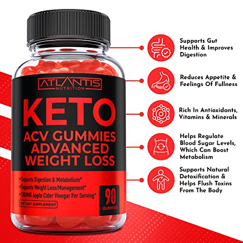 Keto ACV Gummies for Weight Loss - Supports Digestion, Advanced Weight Loss, Detox
