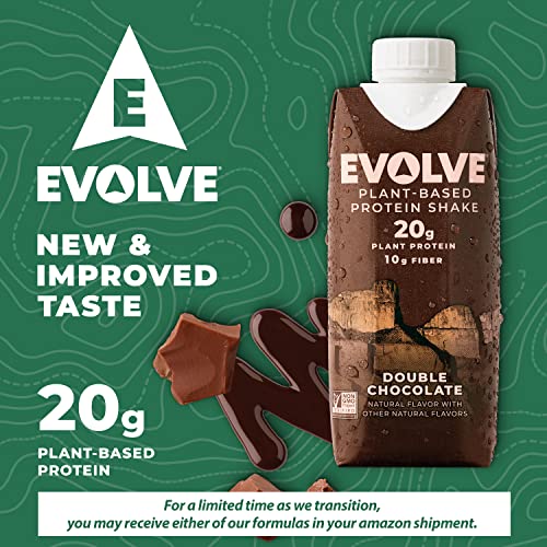 Evolve Plant Based Protein Shake, Double Chocolate, 20g Vegan Protein