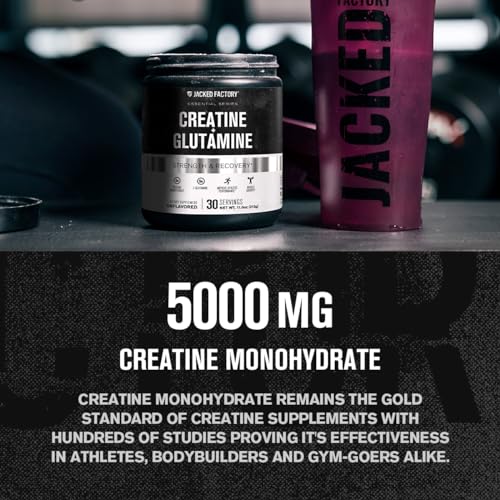 Creatine + Glutamine - Creatine Supplement with L-Glutamine for Muscle Recovery