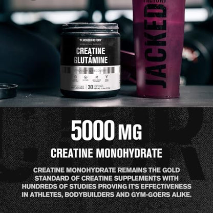 Creatine + Glutamine - Creatine Supplement with L-Glutamine for Muscle Recovery