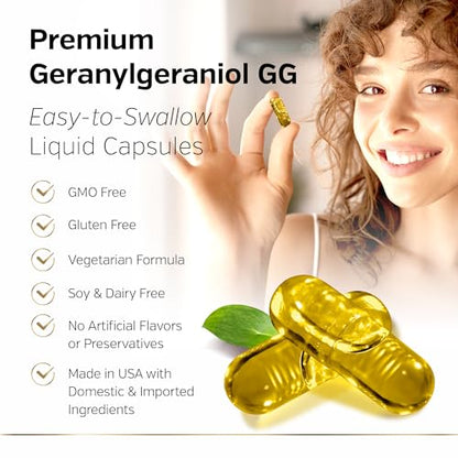 Premium Geranylgeraniol Supplement – GG-Gold 150mg with DeltaGold Vitamin E Tocotrienols